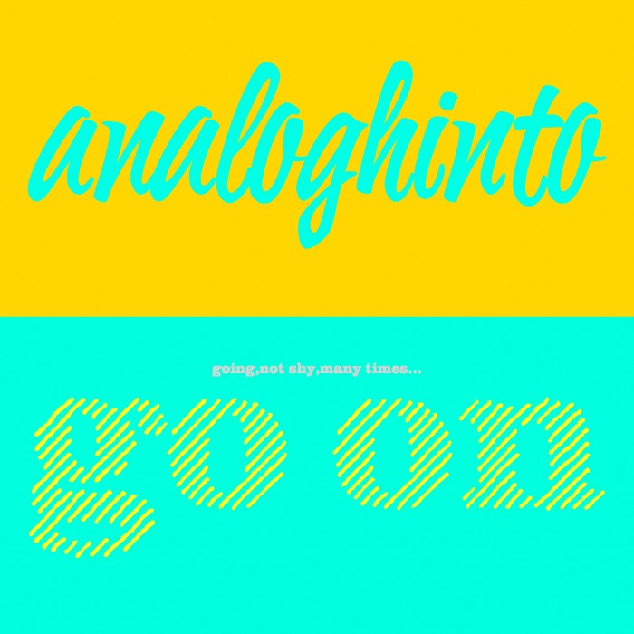 アナログヒント "go on"